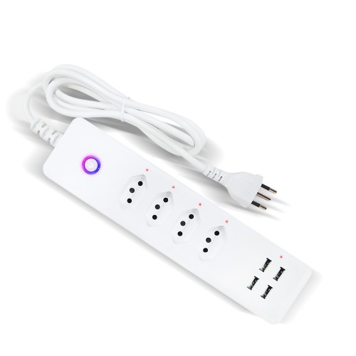Brazil WIFI smart power strip 3 outlets with 4 USB Brazil WIFI smart power strip 3 outlets with 4 USB
