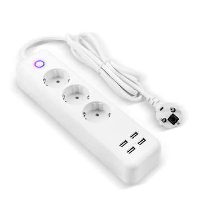 EU WIFI Ssmart power strip 3 outlets with 4 USB 