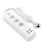 EU WIFI Ssmart power strip 3 outlets with 4 USB 
