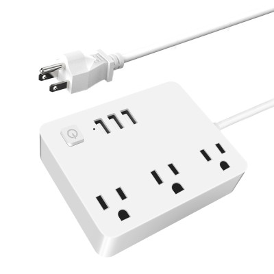 US WIFI smart power strip 3 AC outlet plus 3 USB
