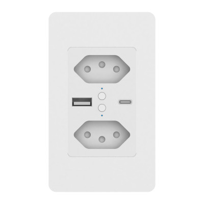 Brazil WIFI Smart Wall Socket with USB A+C