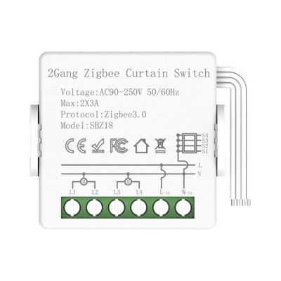 2 Gang Zigbee Curtain Switch Module