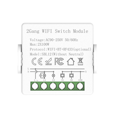 2Gang WiFi Switch Module