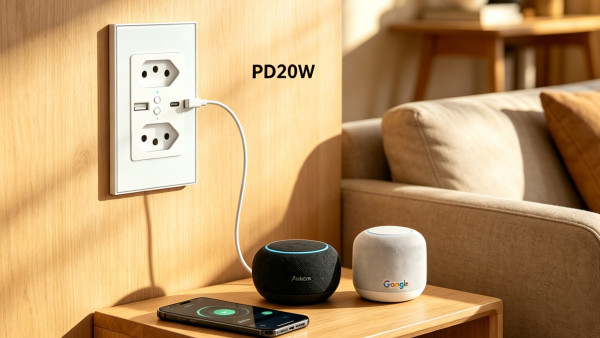 ODM Brazil Smart Wall Socket with USB A+C(PD20W)