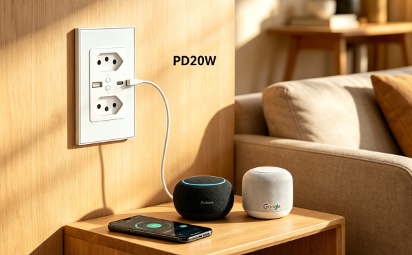 ODM Brazil Smart Wall Socket with USB A+C(PD20W)