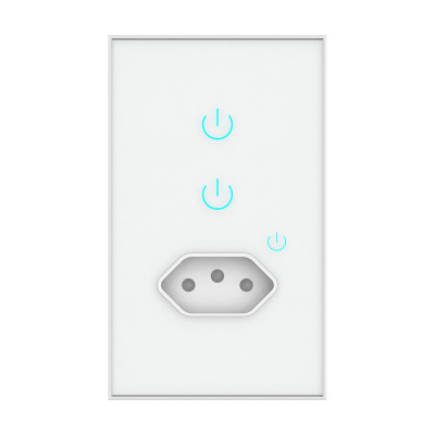 Brazil Zigbee touch 2Gang switch socket 