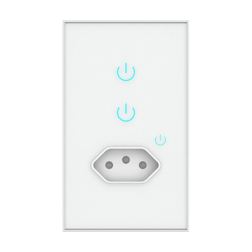 Brazil WIFI touch 2Gang switch socket  Brazil WIFI touch 2Gang switch socket