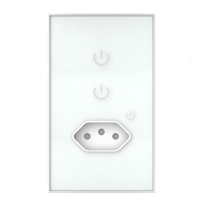 Brazil Zigbee touch 2Gang switch socket 