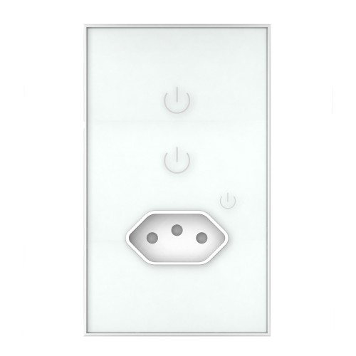 Brazil WIFI touch 2Gang switch socket  Brazil WIFI touch 2Gang switch socket