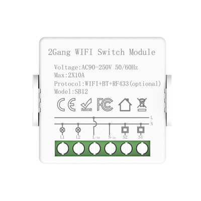 2Gang WiFi Switch Module
