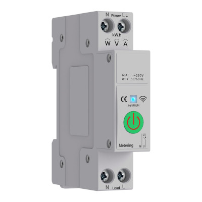 63A WiFi Rail-Mounted Smart Circuit Breaker