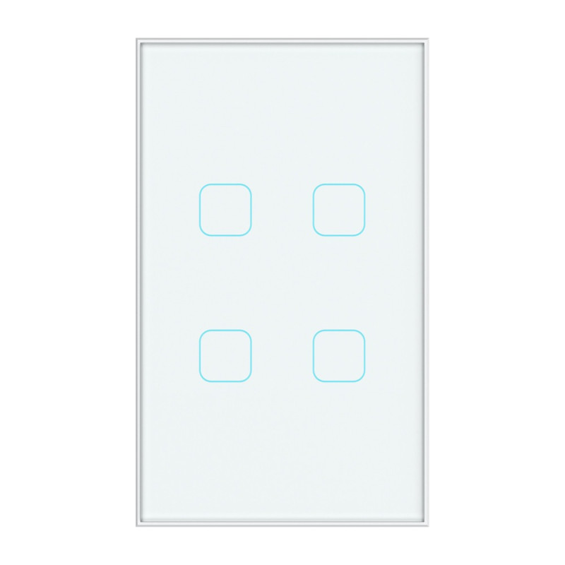US 4 Gang Zigbee Smart Touch Switch TOWO SW-UTZ41 US 4 Gang Zigbee Smart Touch Switch TOWO SW-UTZ41